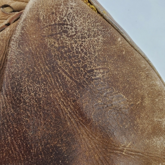 RAWLINGS Catcher Mitt Walker Cooper 10.5” RHT Leather Baseball Glove VTG 50s 60s - Picture 5 of 16